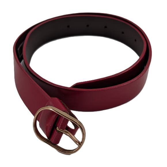 Circa Leathergoods Accessories - Womens Red Italian Leather Belt Circa San Francisco